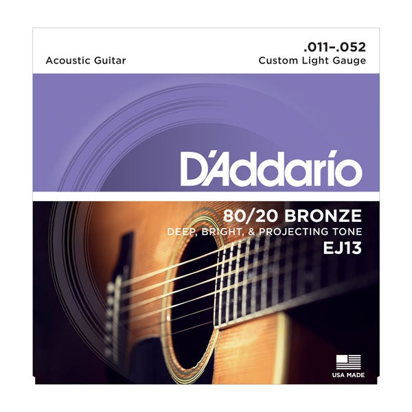 Encordadura D Addario Para Guitarra Electroacustica  011-052, Ej-13