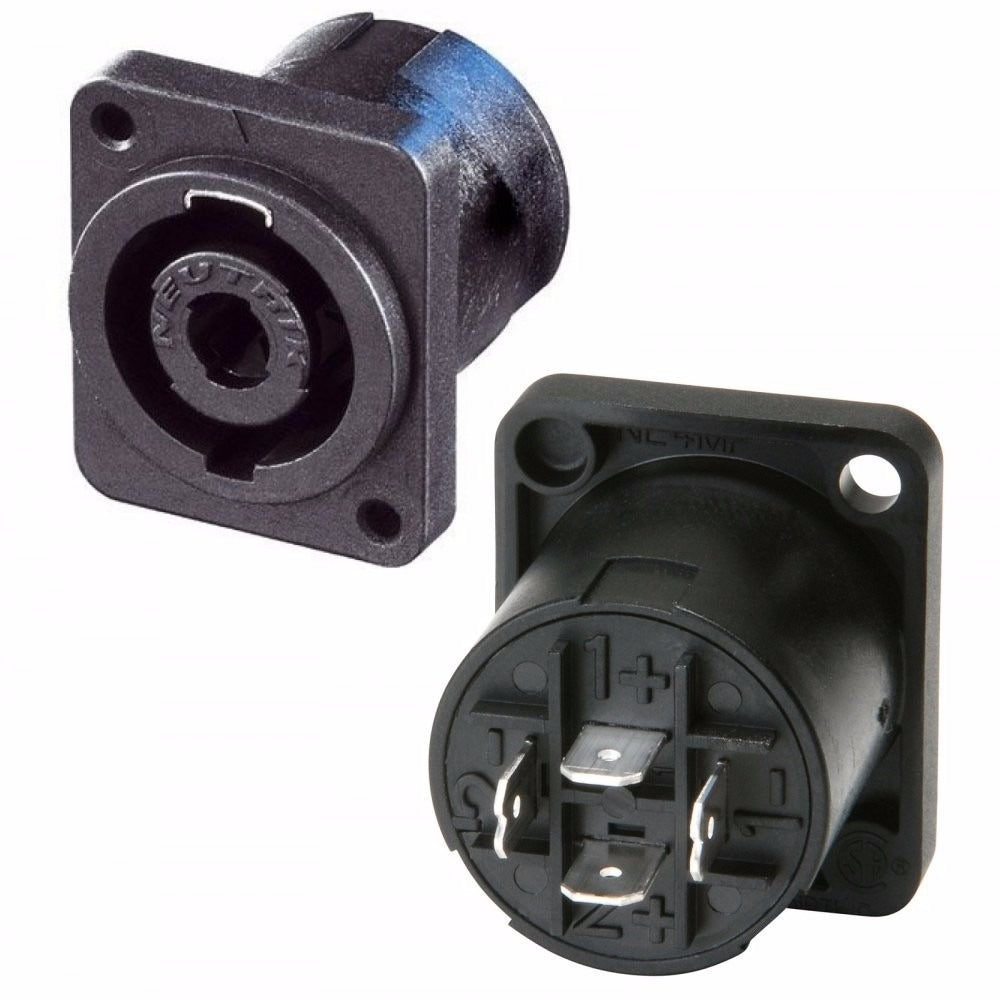 Conector Neutrik Speakon 4 Polos Macho P/Chasis Cuadrado, Nl4mp (5 Piezas)
