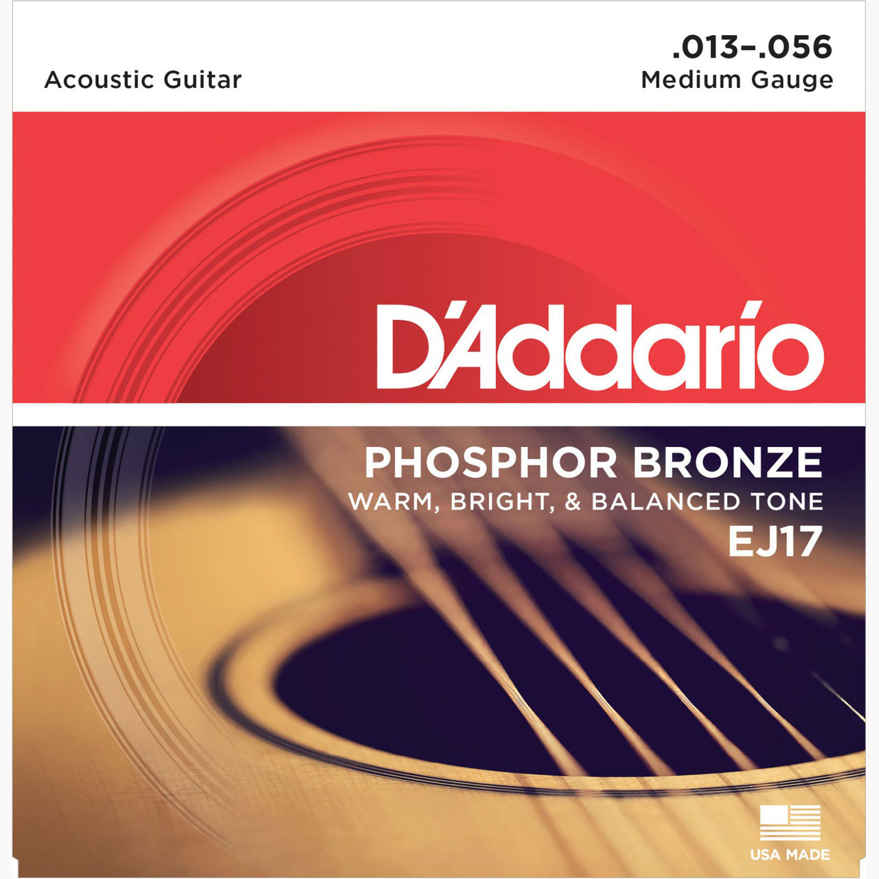 Juego De Cuerdas D Addario P/Guitarra Electroac. Bronze 013-056, Ej-17