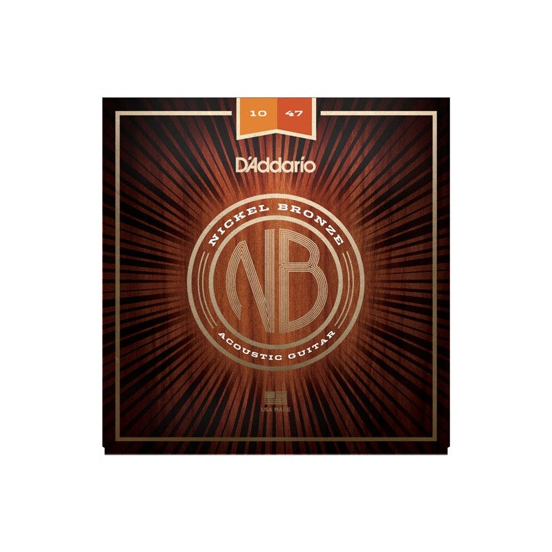 Juego De Cuerdas D´addario P/Guitarra Nickel/Bronze Cal.10-47, Nb1047