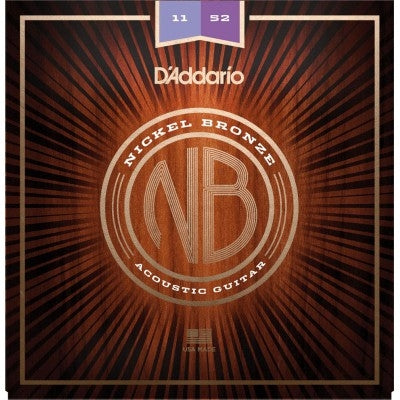 Juego De Cuerdas D´addario P/Guitarra Nickel/Bronze Cal.11-52, Nb1152