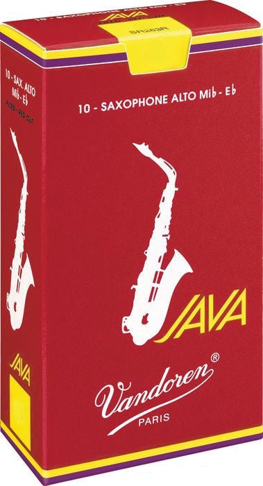 Paquete De 10 Cañas P/Sax Alto Vandoren Java Filed Red No. 3