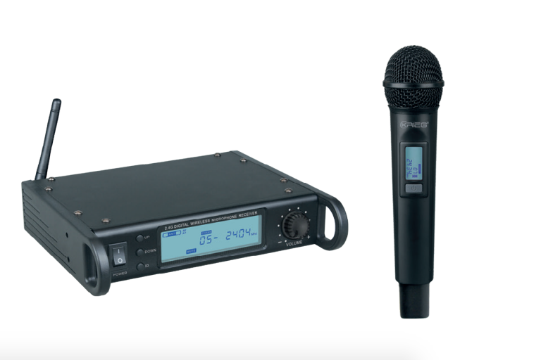 Microfono Krieg Inalambrico 1 Mano Digital Con Lcd, K-2407