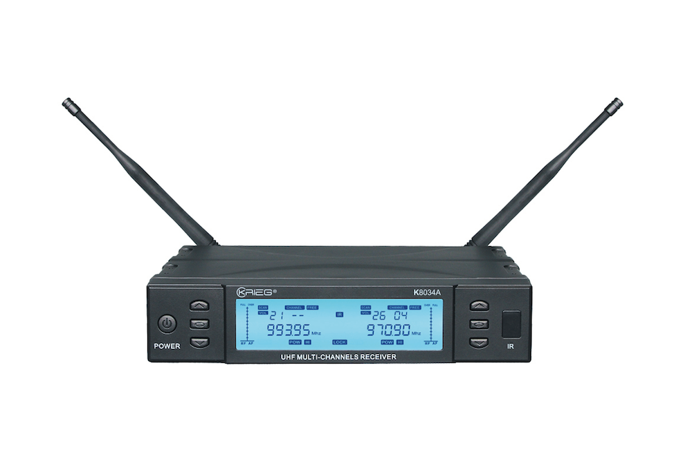 Microfono Krieg Inalambrico 2 Mano Uhf Lcd, K-8034a