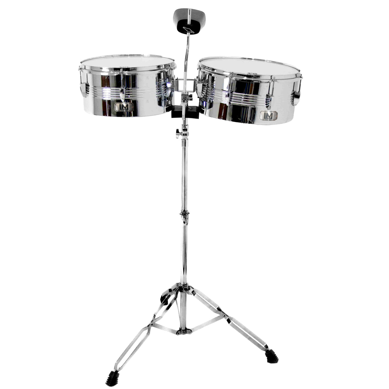 Timbales Lm Drums Tm2-1 Con Atril Y Cencerro De 13 Y 14 Pulgadas