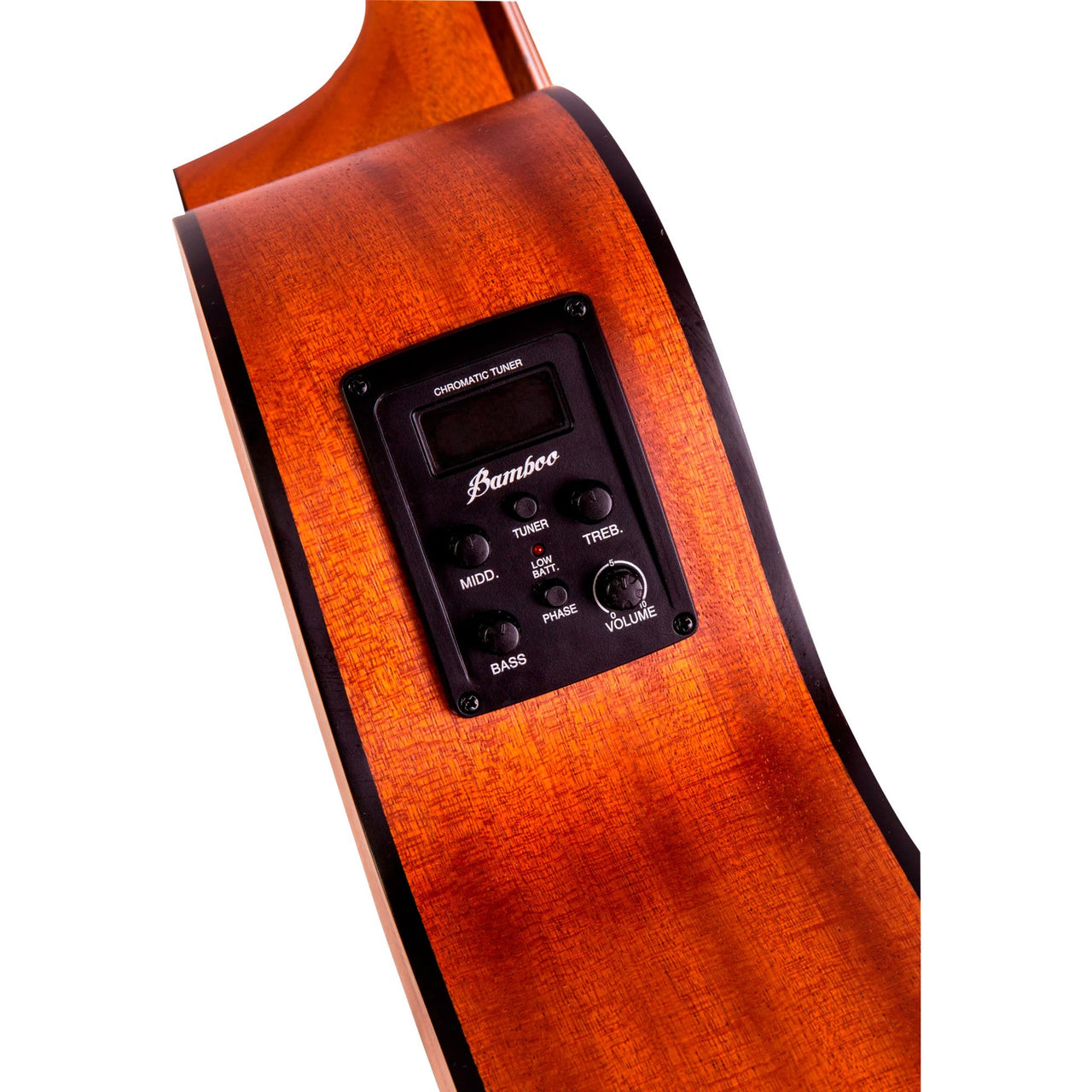 Guitarra Electroacustica Bamboo Ga-38-spruce-q Con Funda 38 Pulgadas