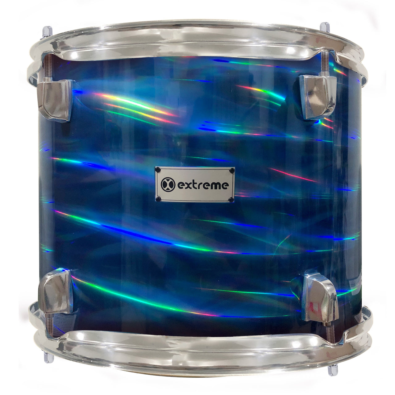 Bateria Extreme 5 Piezas Azul 3d Aro Cromo, Exbt073