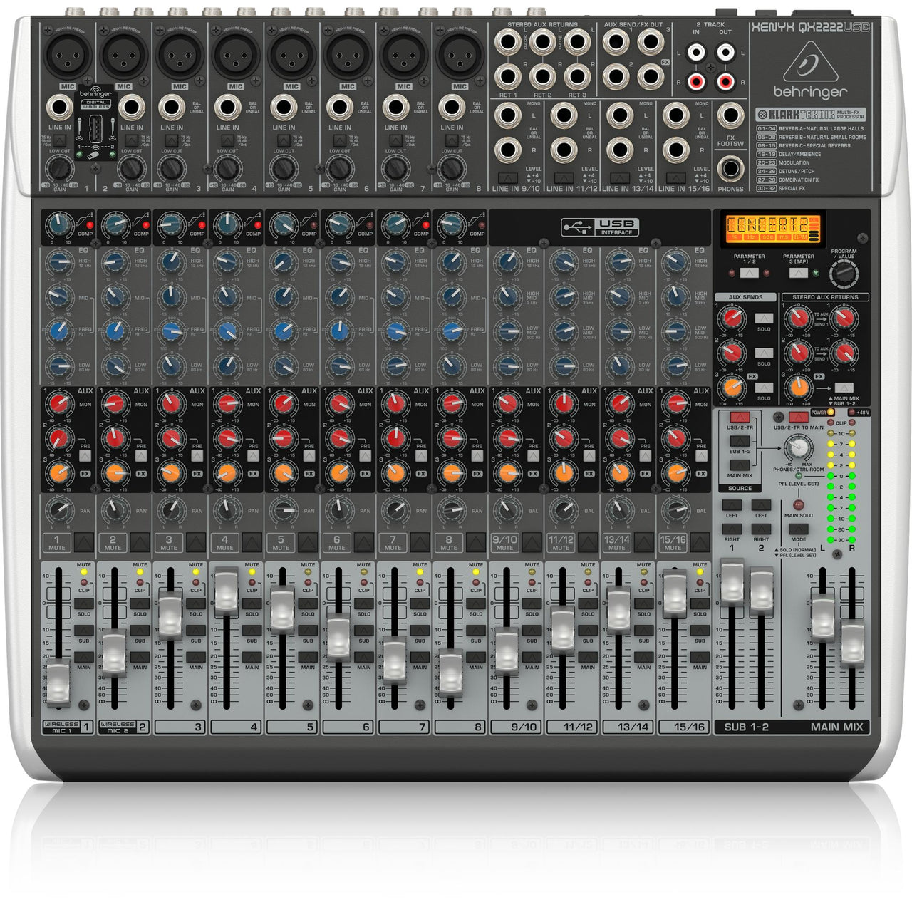 Mezcladora Behringer 8xlr, Qx2222usb