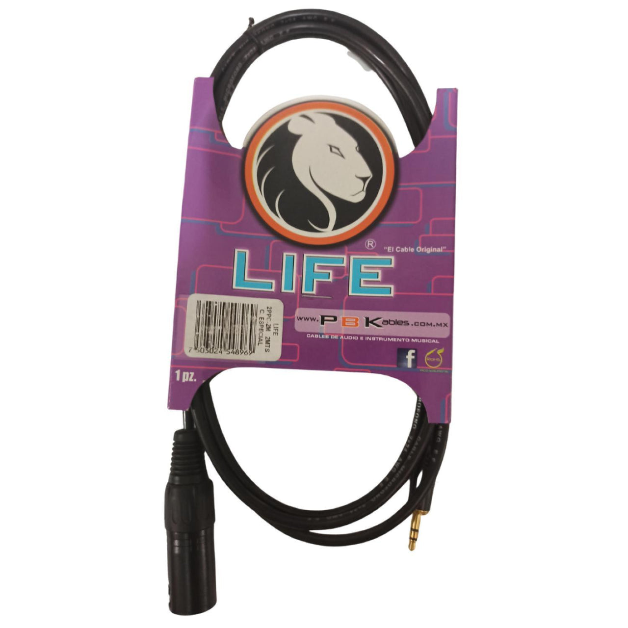 Cable Life Miniplug A Canon Macho 2 Metros 2ppc-2m