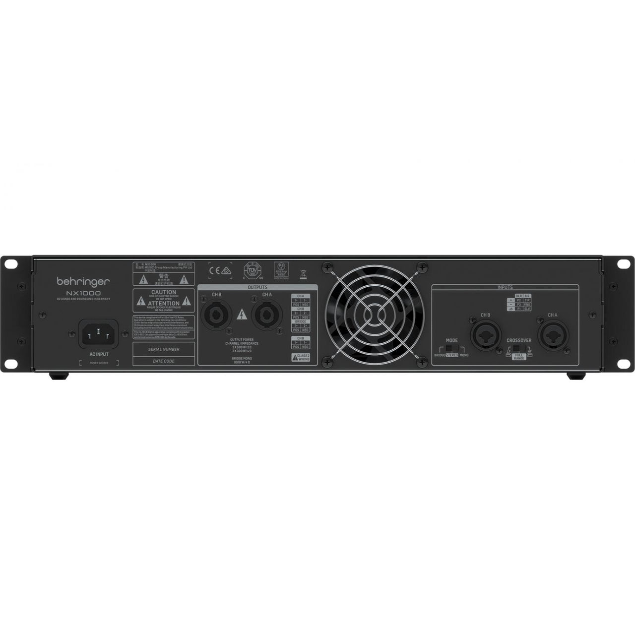 Amplificador De Poder Behringer Nx1000