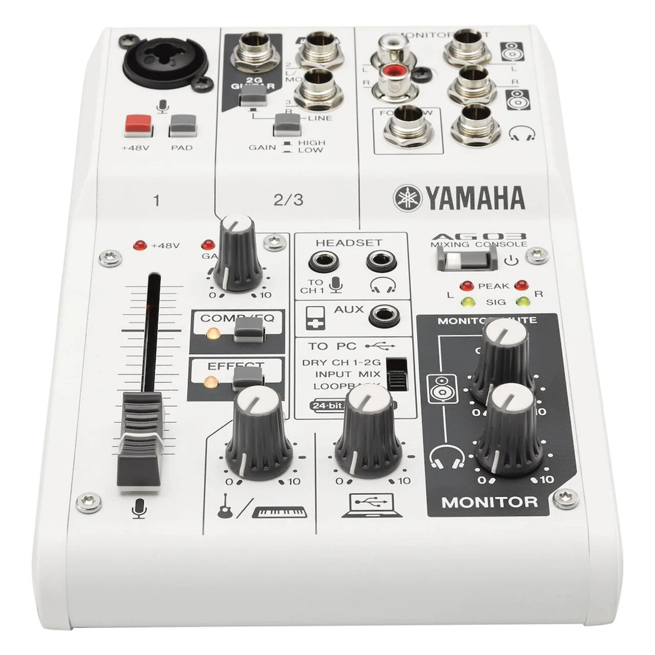 Mezcladora Yamaha 3 Can. C/Efectos Y Conexion Usb, Ag03