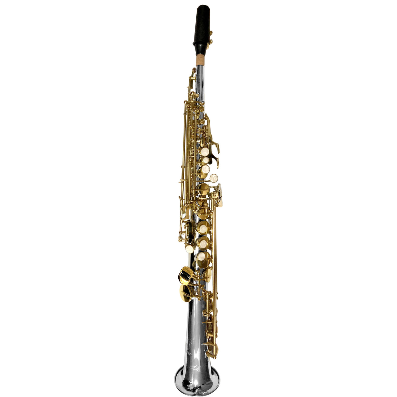 Sax Soprano Fanpro Sxson Recto Niquelado Sib Llaves Laqueadas