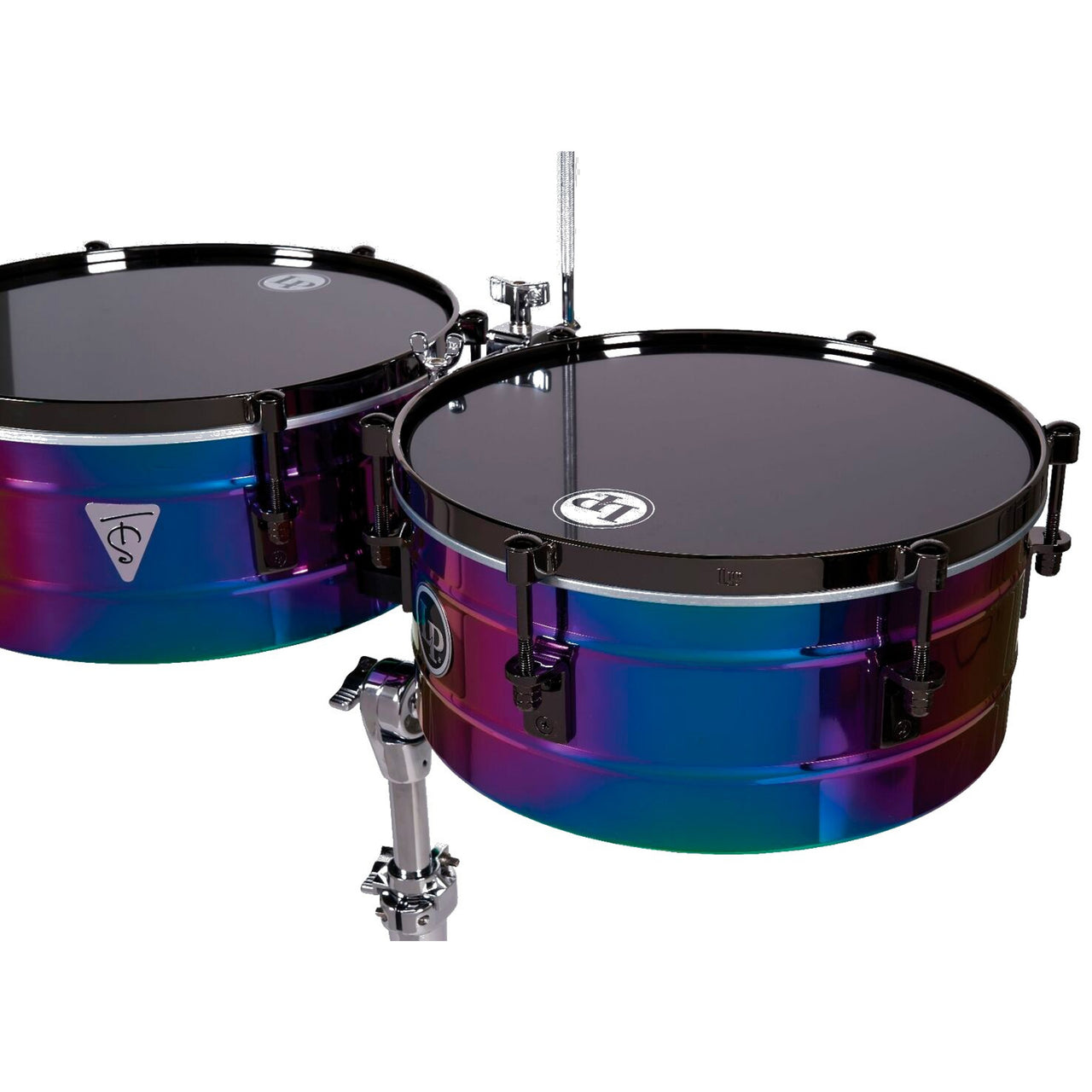 Timbales Lp257-ts Tony Succar 14 Y 15 Pulgadas Tornasol Atril Cromado