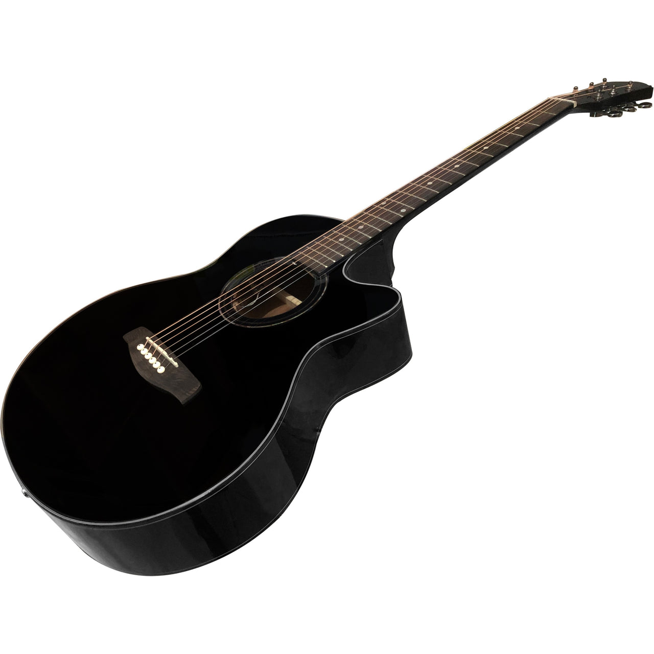 Guitarra Electroacustica La Sevillana Negro, Fo-300ceq Bkl