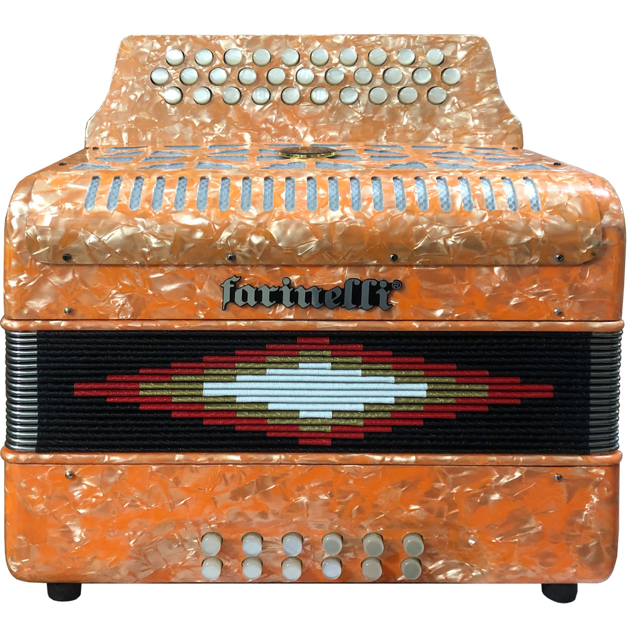 Acordeon Farinelli De Botones Naranja 3012 Sol, 3012na