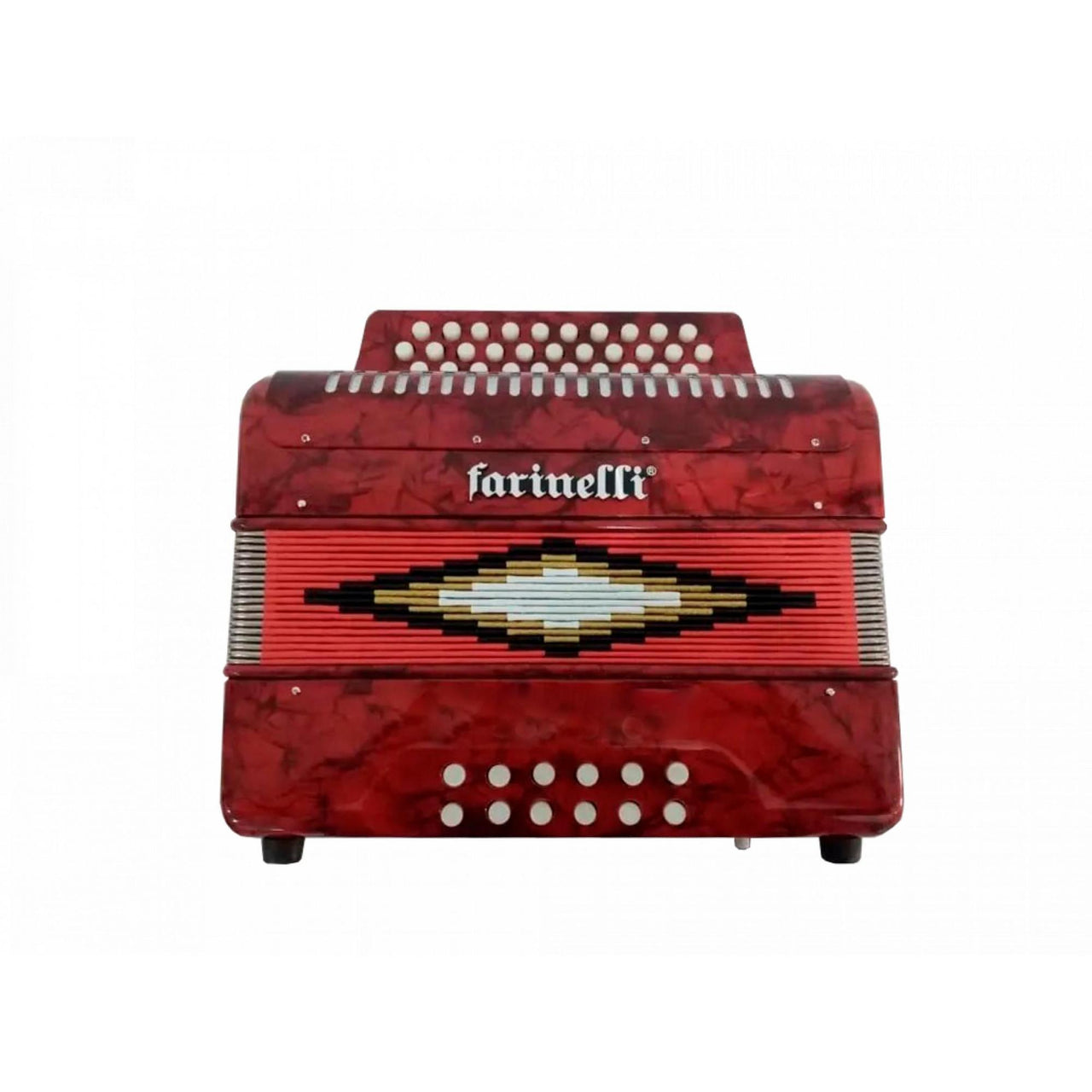 Acordeon Farinelli De Botones Premium Rojo Tono Bea 3012sir