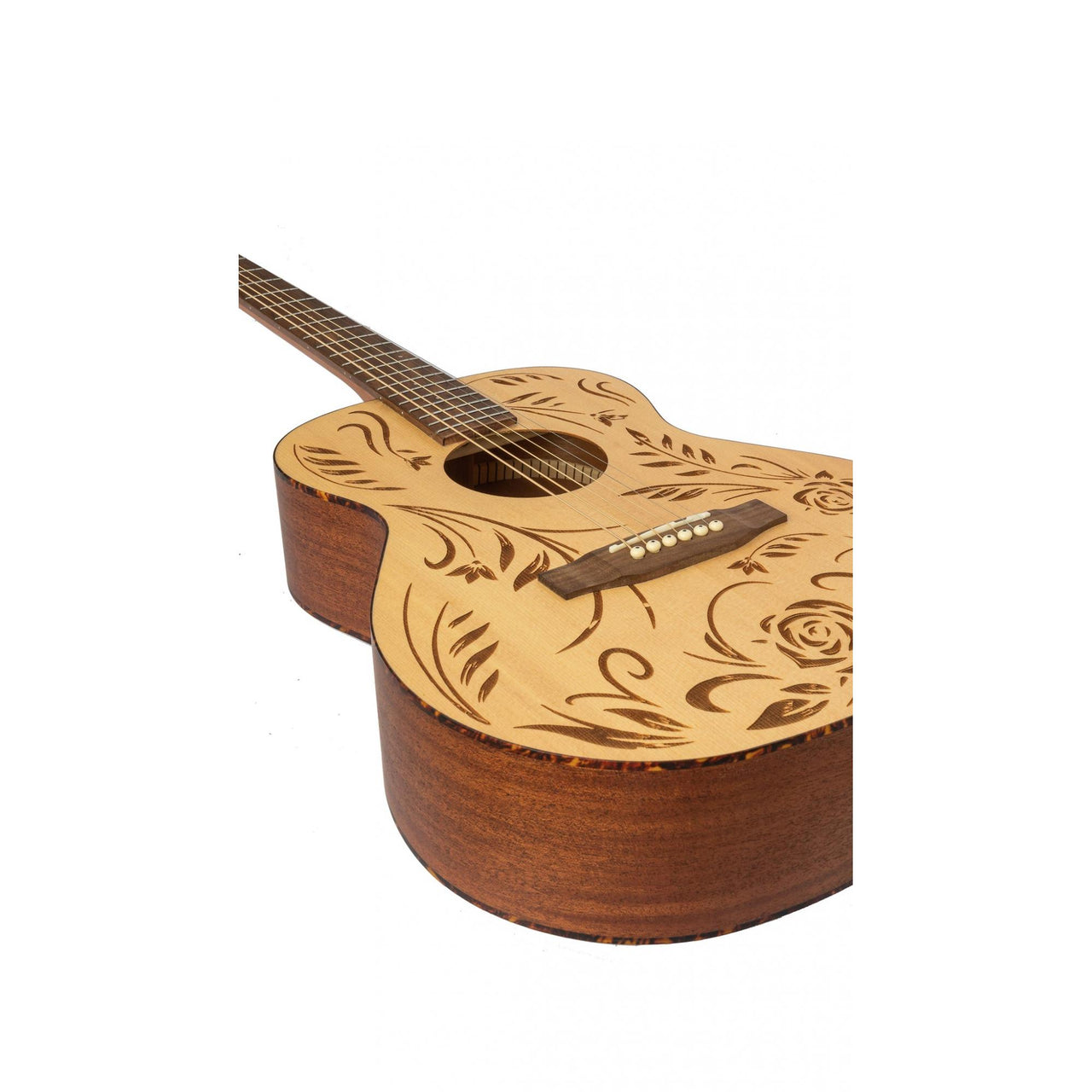 Guitarra Acustica Bamboo 38" C/funda, Ga-38-rock&roses