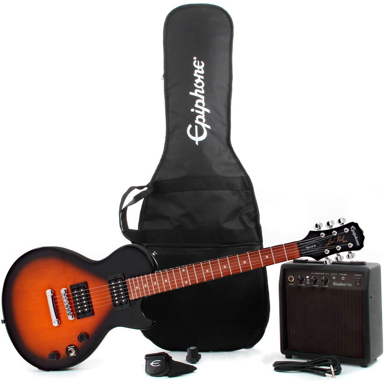 Paquete De Guitarra Electrica Les Paul Solor Sunburst, Ppeg-Egl1vsch1