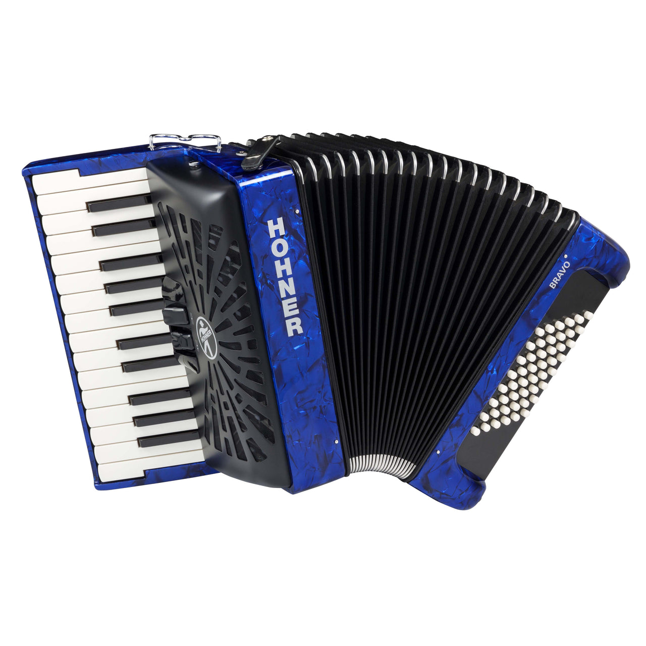 Acordeon Hohner Bravo Ii 26 Teclas 48 Bajos 2reg. Azul, A16541s