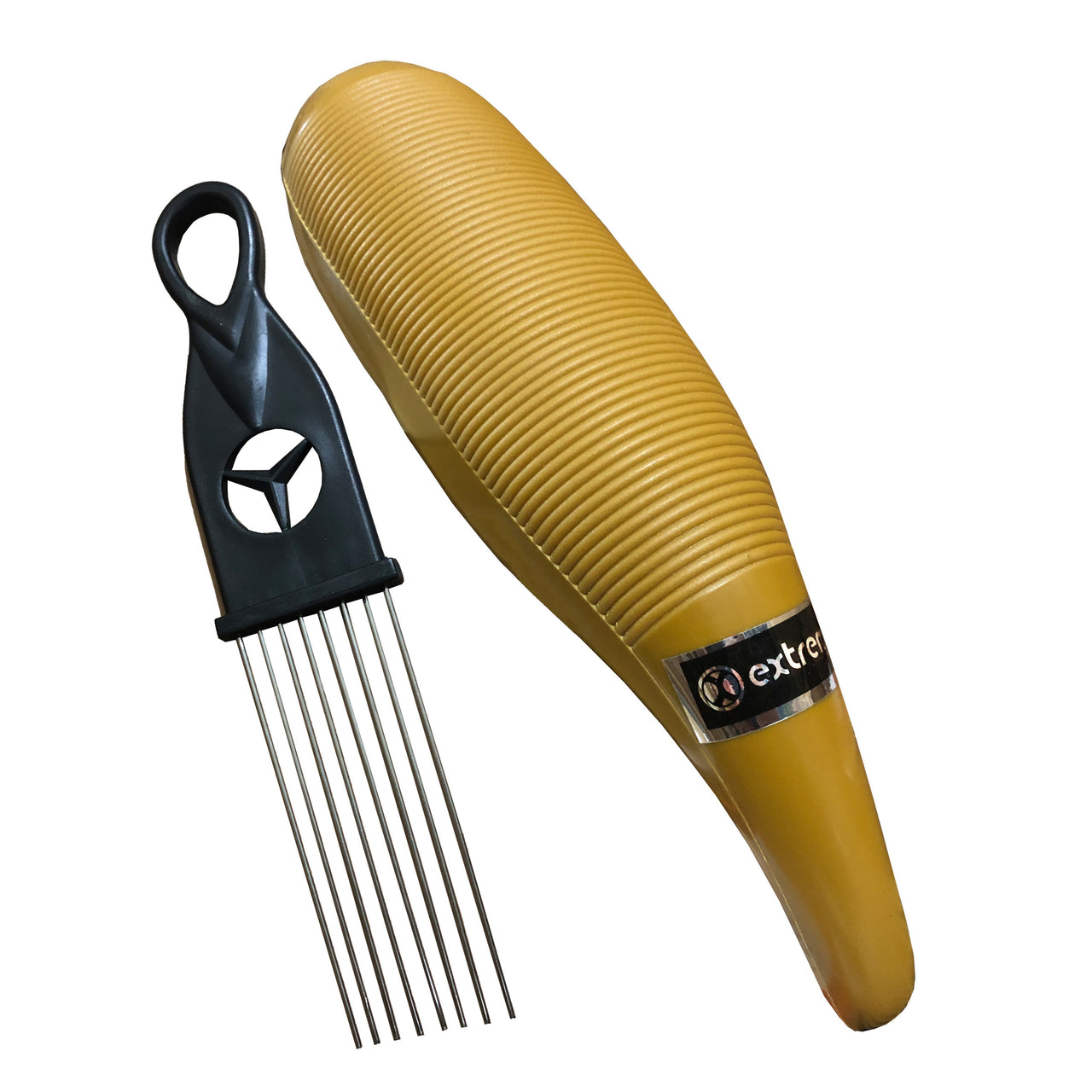 Guiro Extreme De Plastico Cafe C/Raspador, Exgr002