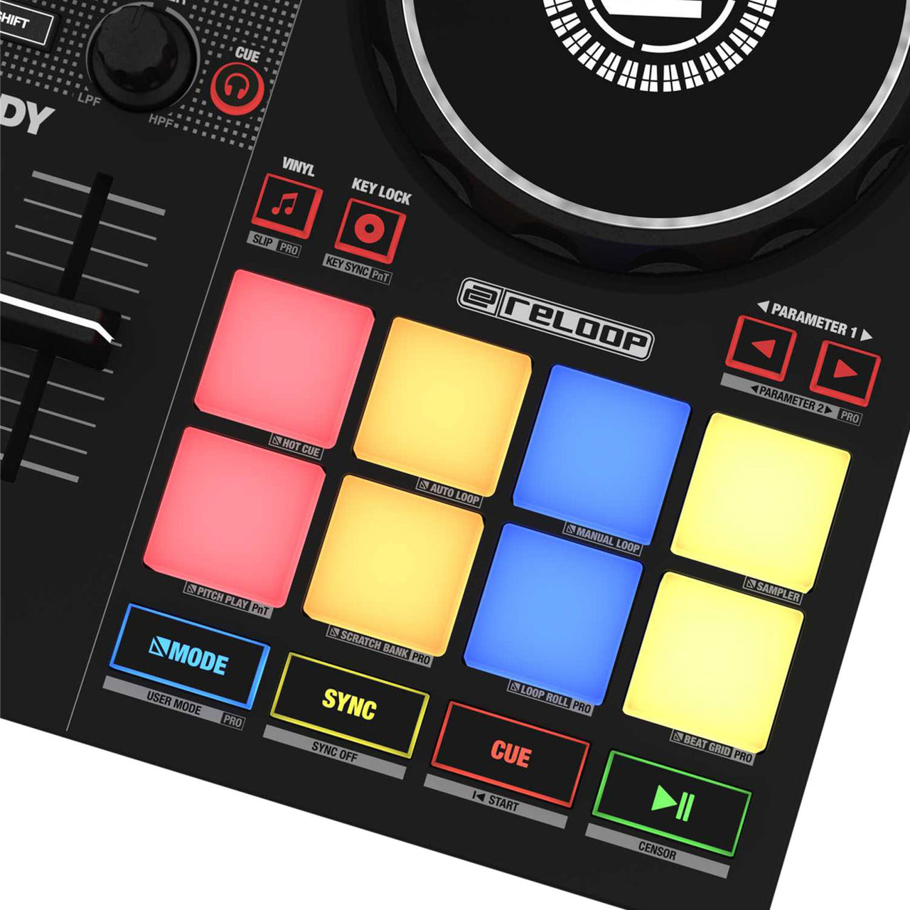 Controlador Reloop Ready crossfader doble riel 45mm