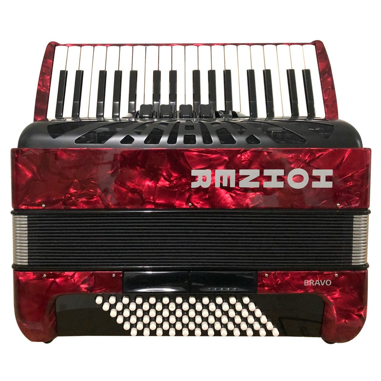 Acordeon Hohner Bravo Iii 34 Teclas 72 Bajos Rojo C/funda, A16632