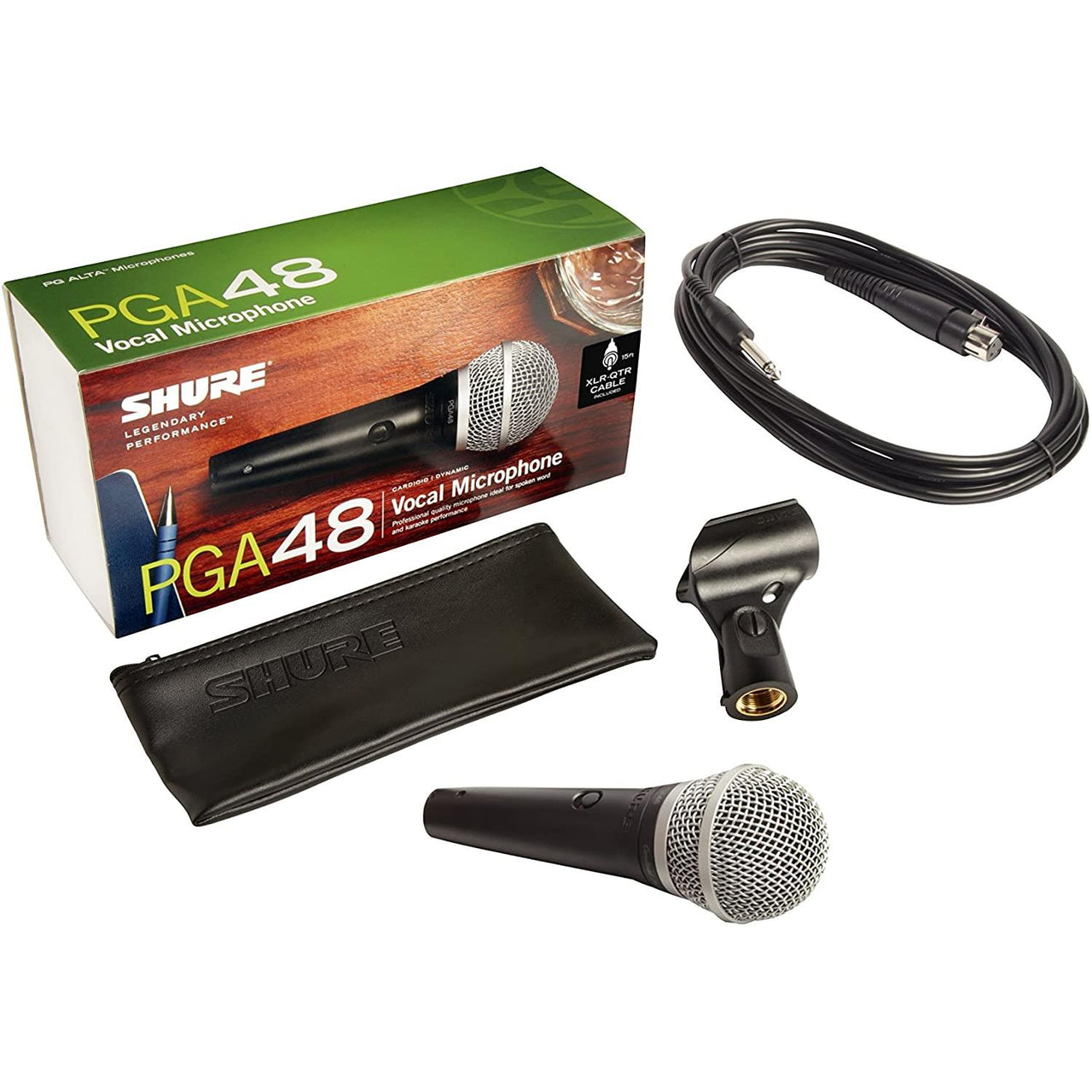 Microfono Shure Bobina Movil C/Cable, Pga48-Qtr