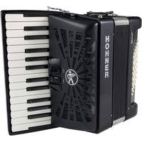 Thumbnail for Acordeon Hohner Bravo Ii 26 Teclas 48 Bajos Negro C/funda, A16522