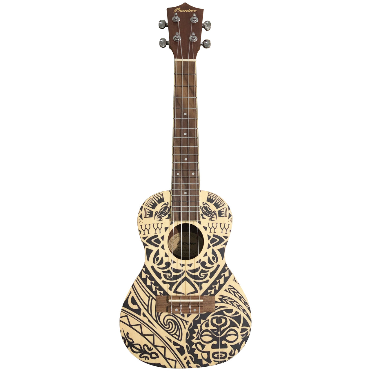 Ukulele Concierto Bamboo Spruce Tribal C/funda, U-23-tribal-sp