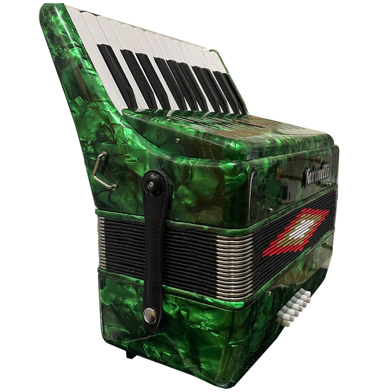 Acordeon Farinelli 1302v 25 Teclas 12 Bajos Verde