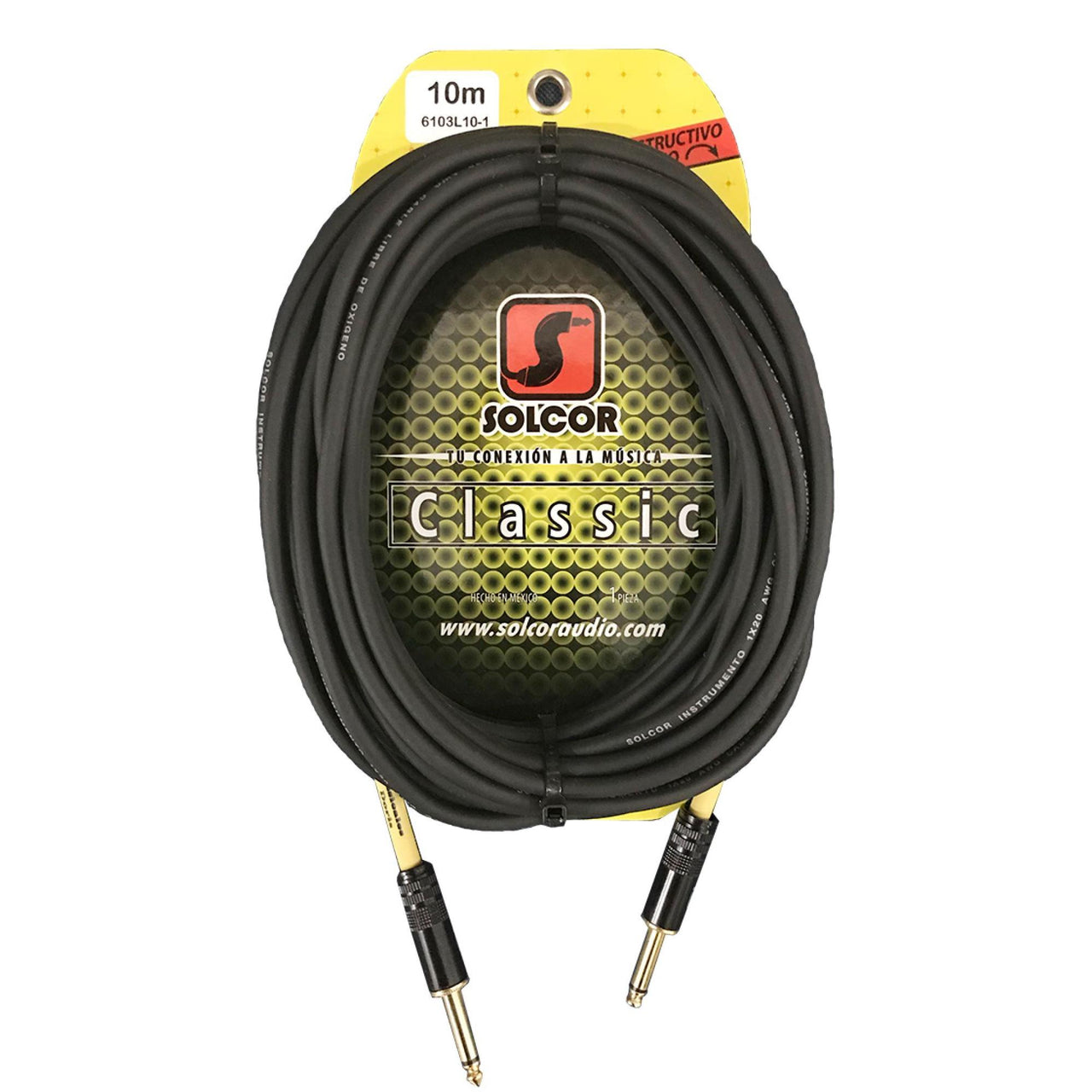 cable clasica p/instrumento plug a plug 10 mts. 6103l10
