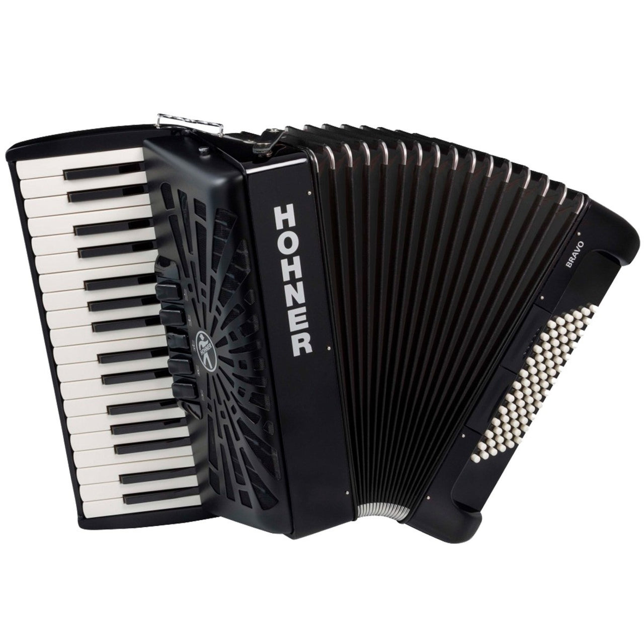 Acordeon Hohner Bravo Iii A16622  34 Teclas 72 Bajos Negro Con Funda