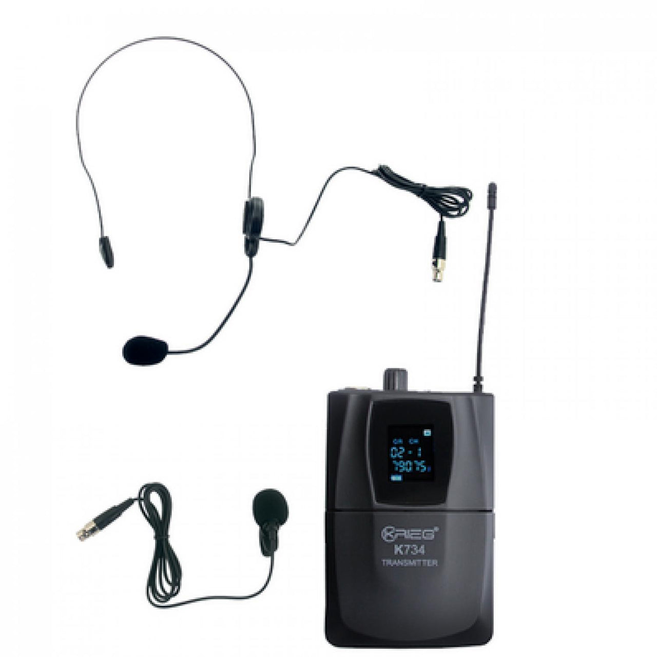 Paquete Microfono Krieg Diadema+lavalier+body P/K-734d, K-734 Paq