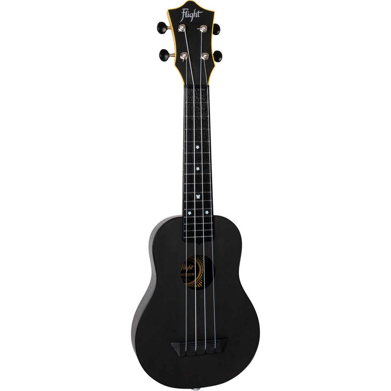 Ukulele Flight Soprano Negro Con funda Y Afinador Tus35 pack blk