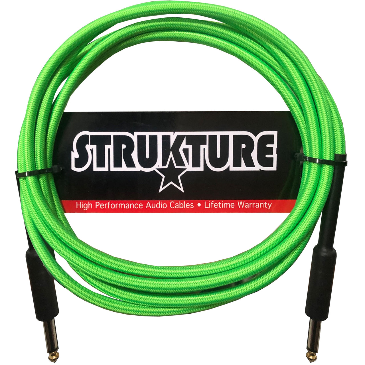 Cable Strukture Sc10ng Para Instrumento 3.05 Metros Textil Verde Neon