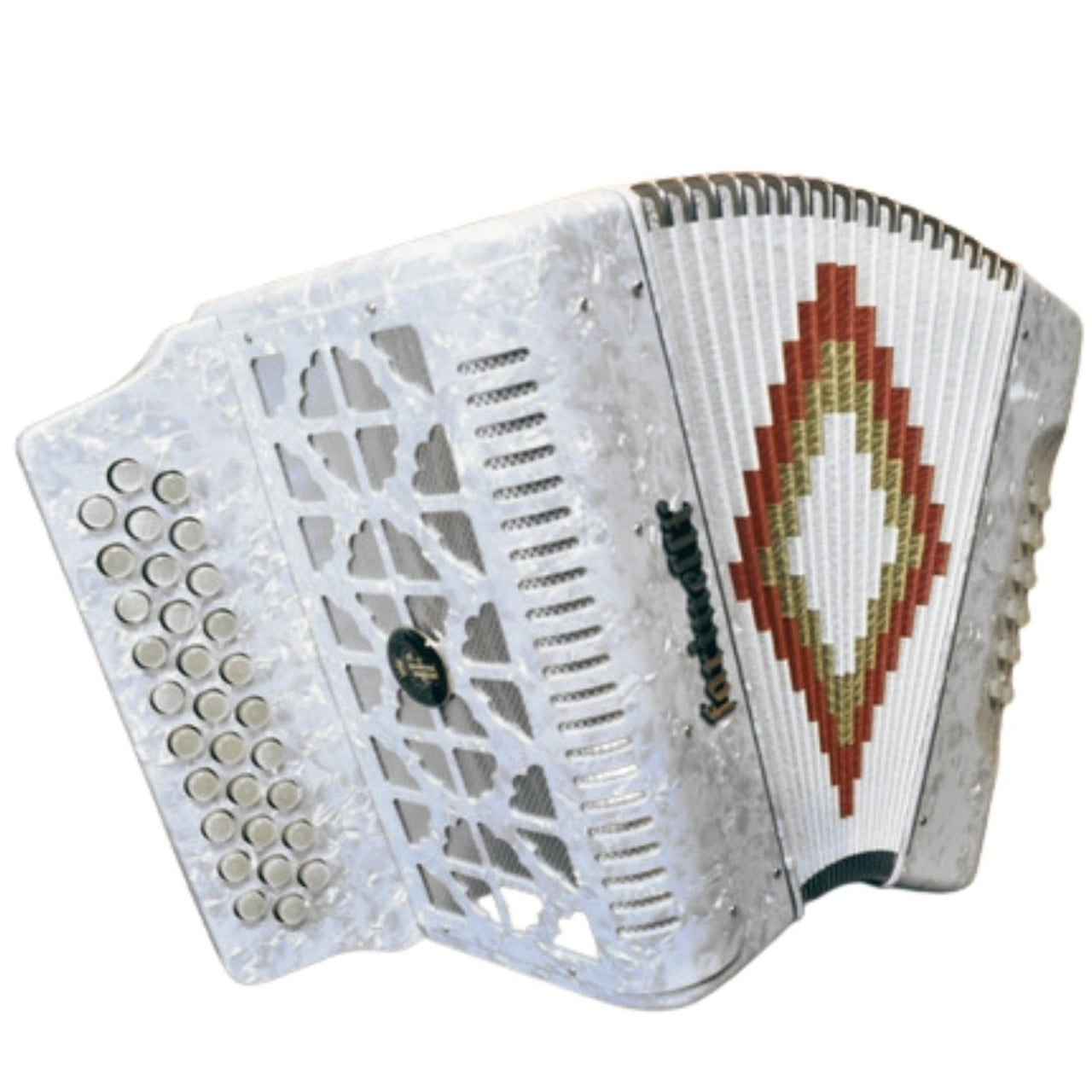 Acordeon Botones Farinelli Blanco 3012 Sol, 3012w