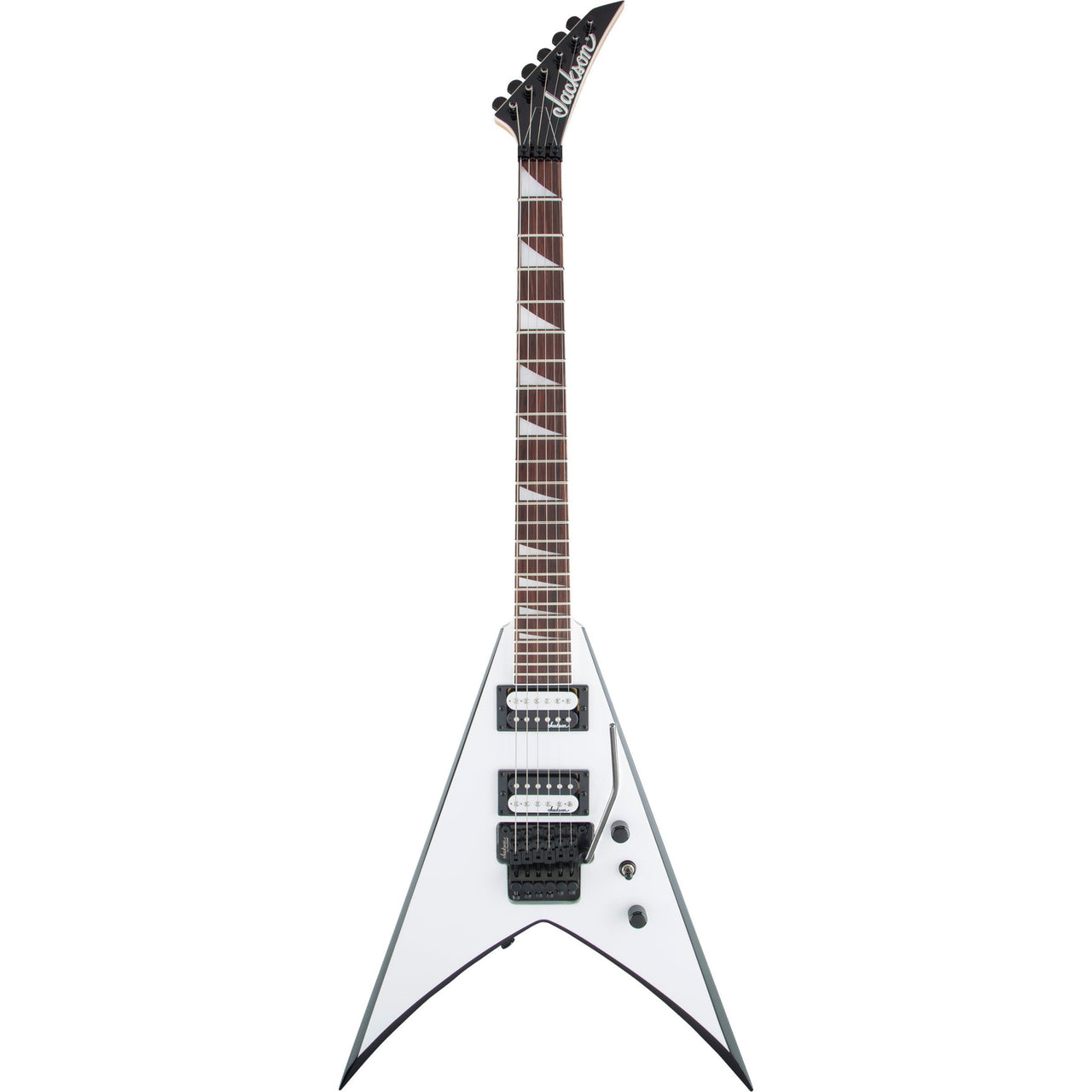 guitarra electrica jackson js32 king v, ah fb,wht w/blk bvl,2910224577