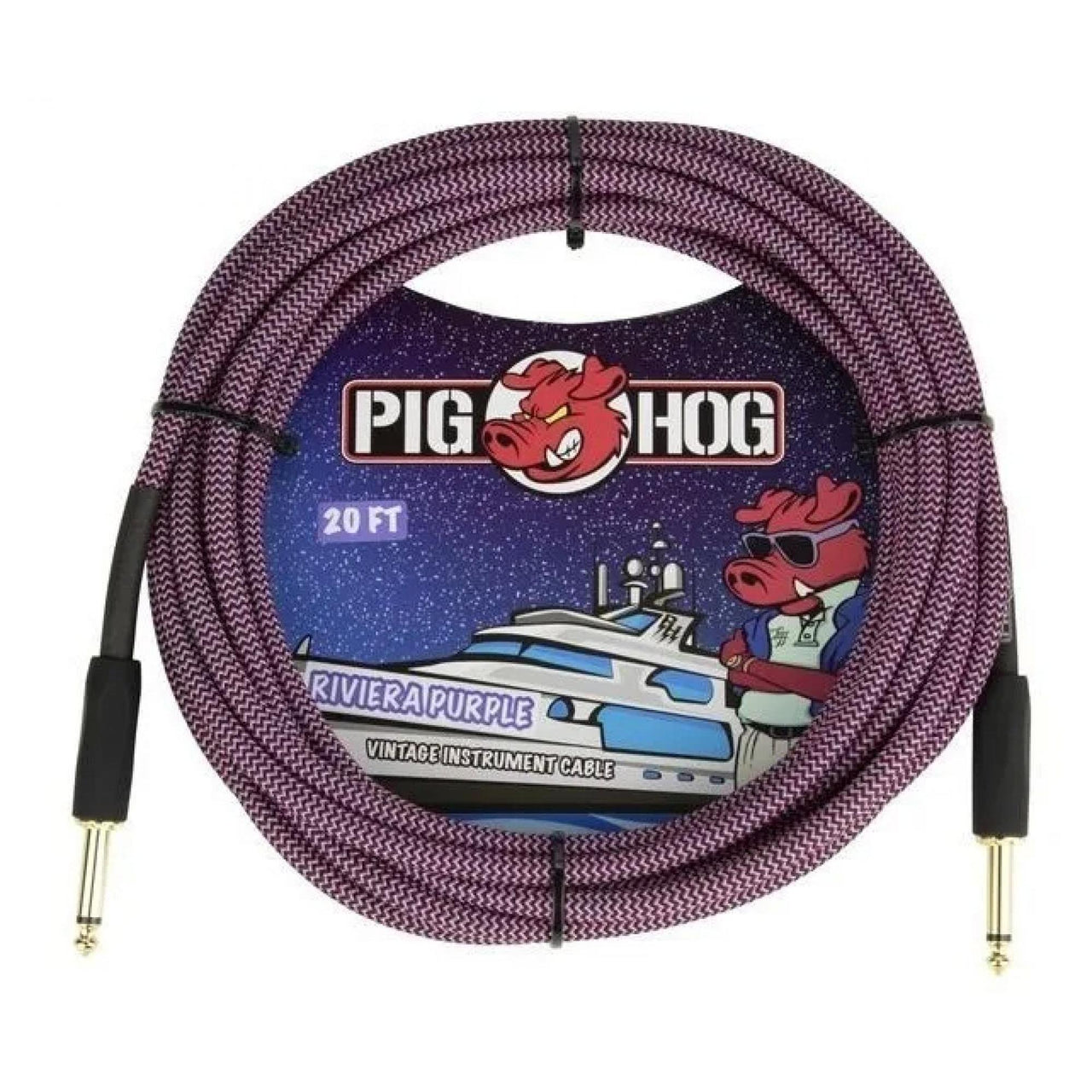 Cable Pig Hog P/instrumento Plug A Plug Riviera Purple 6m, Pch20rpp