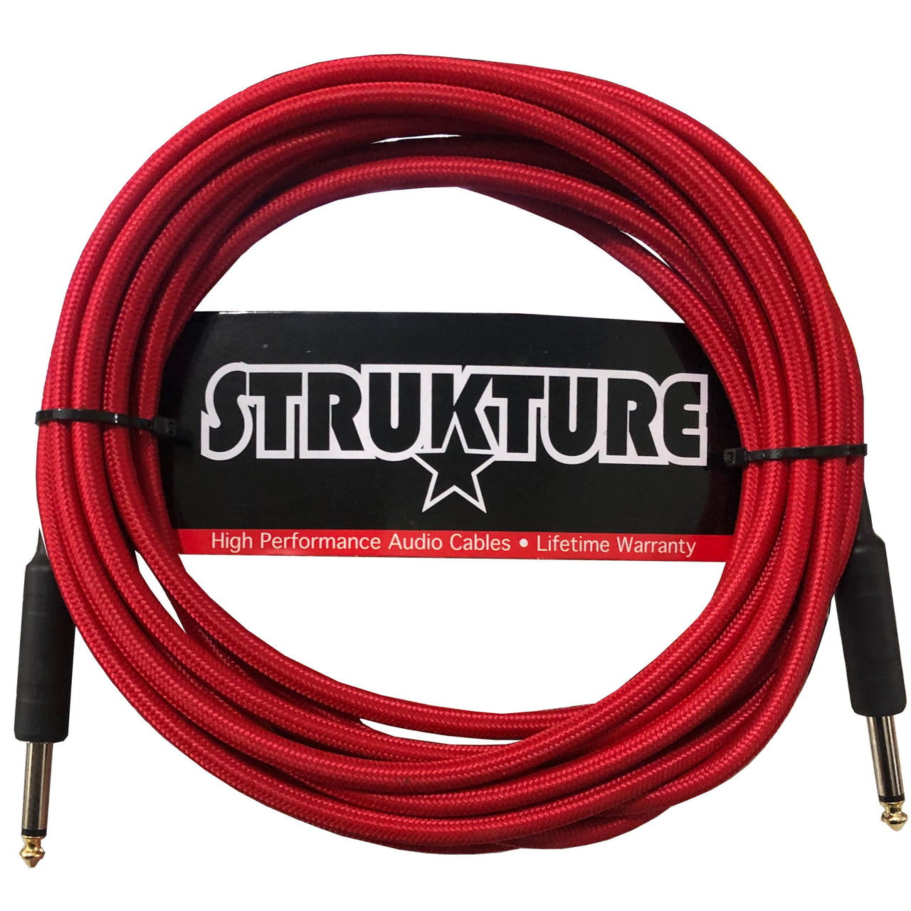 Cable Strukture Sc186rd Para Instrumento Tejido Rojo 5.7 Metros