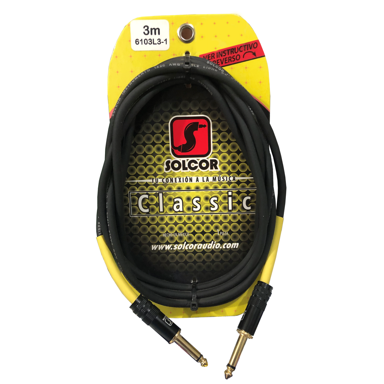 Cable Clasica Para Instrumento Plug A Plug 3 Mts. 6103l3