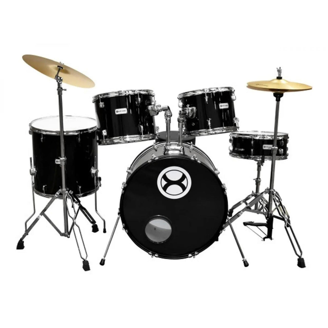 Bateria Extreme Exbt063 Profesional 5 Piezas Negro Aro Cromo