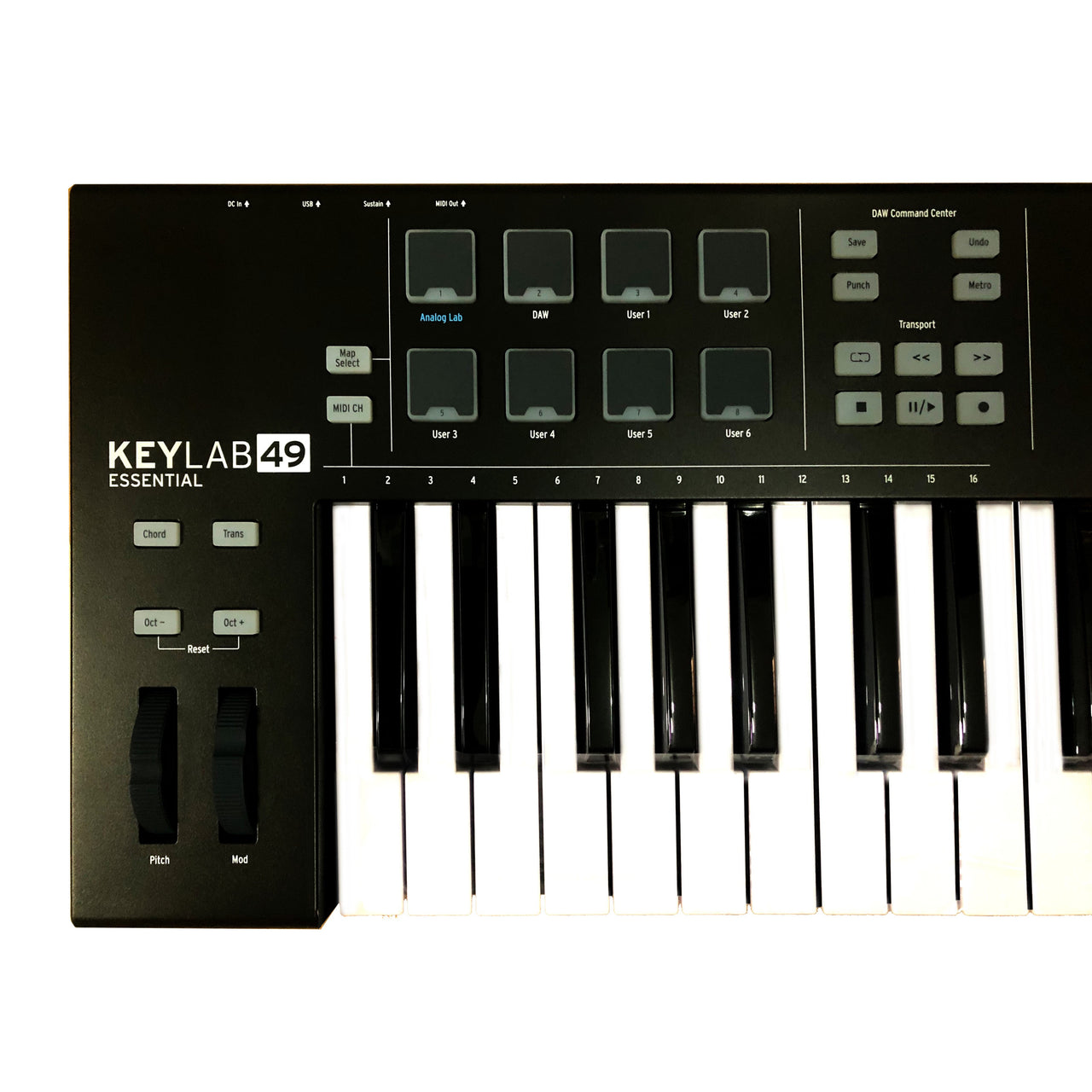 Controlador Arturia Keylab Essential 49 Midi Usb 49 Teclas Black