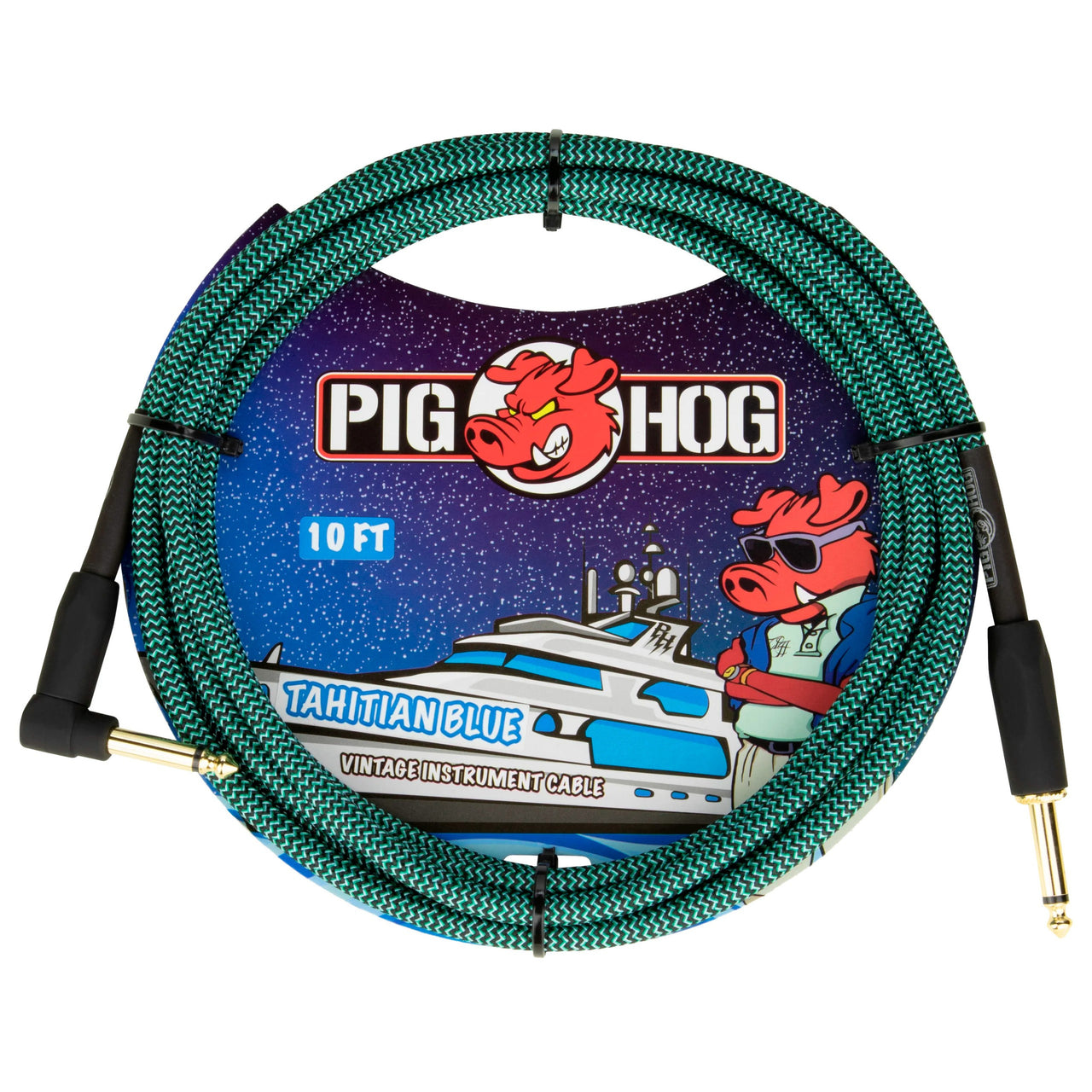 Cable Pig Hog P/instrumento Plug A Plug L Tahitian Blue 3m, Pch10tabr