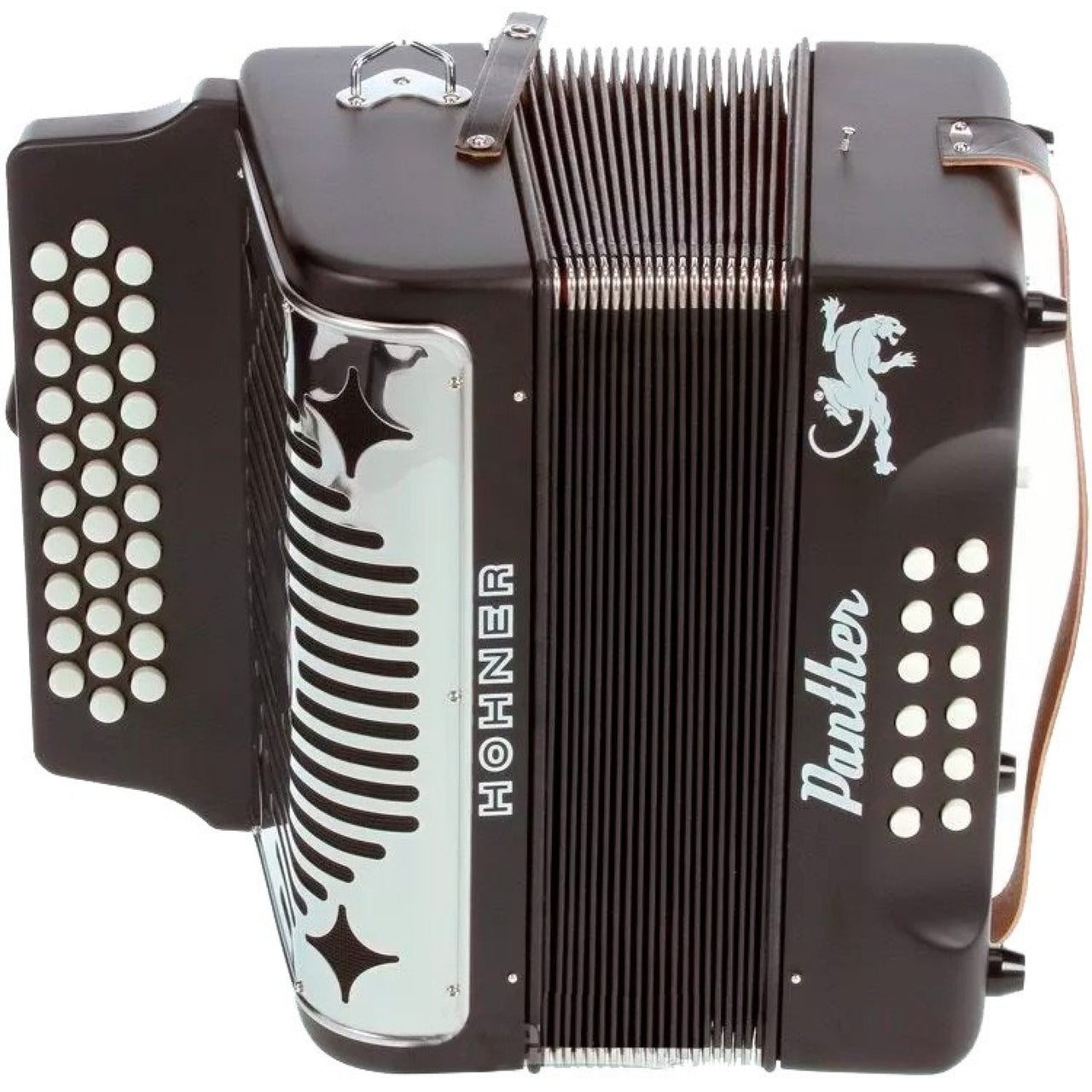 Acordeon Hohner De Botones Panther Ii Fa-si-mib  Negro, A4840s