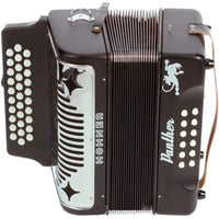 Thumbnail for Acordeon Hohner De Botones Panther Ii Fa-si-mib  Negro, A4840s