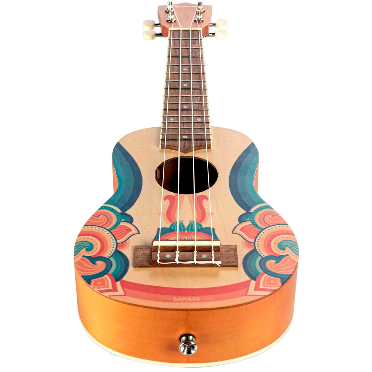 Ukulele Soprano Bamboo Diseo Retro C/funda, U-21-retro