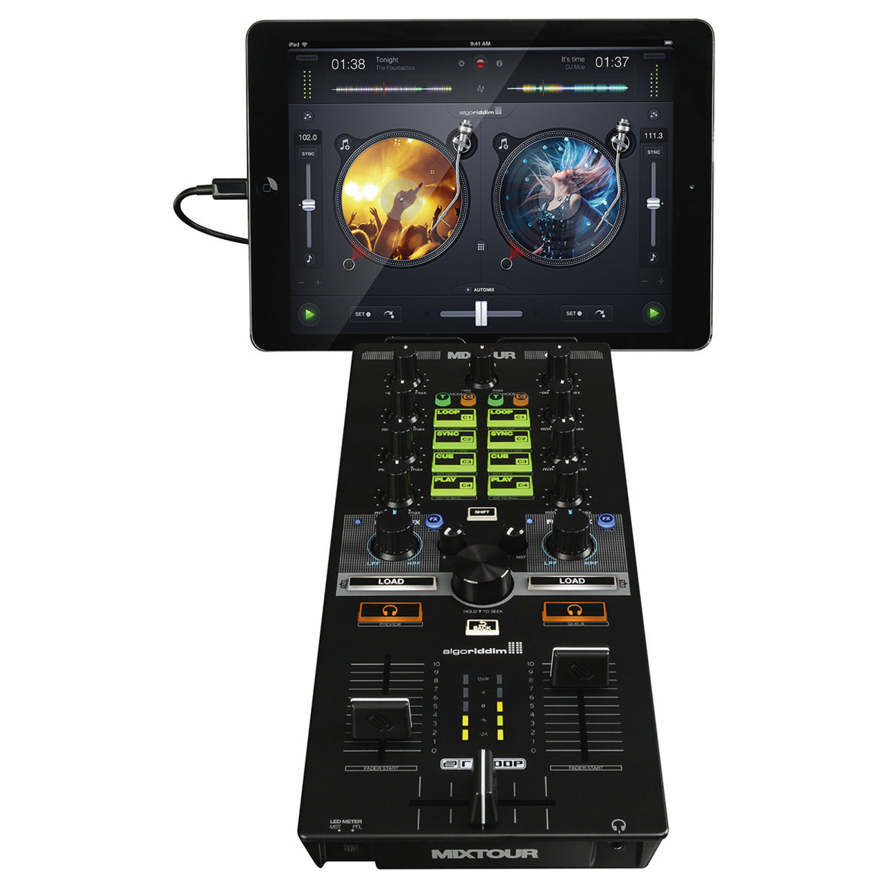 Controlador Reloop, Mixtour DJ Algoriddim elegante y potente