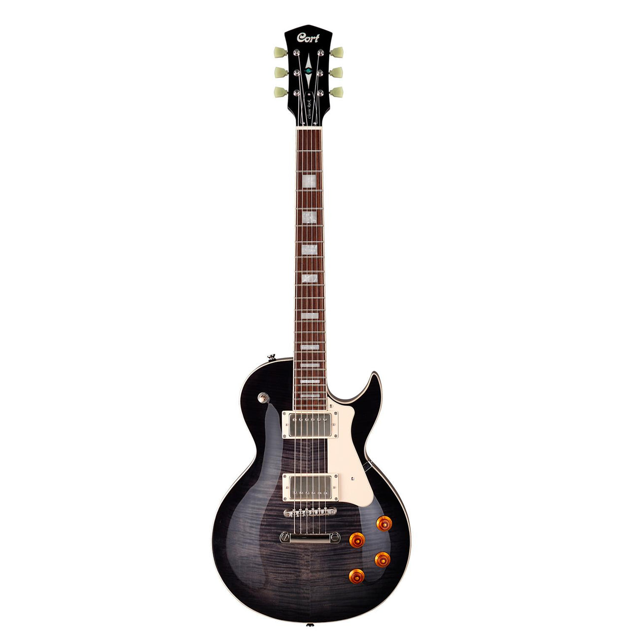 Guitarra Electrica Cort "cr", Negra Transparente, Cr250 Tbk