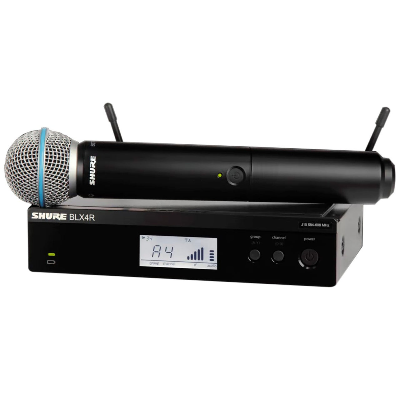 Microfono Shure Inalambrico Blx24r/b58-j11 Con Receptor De Rack