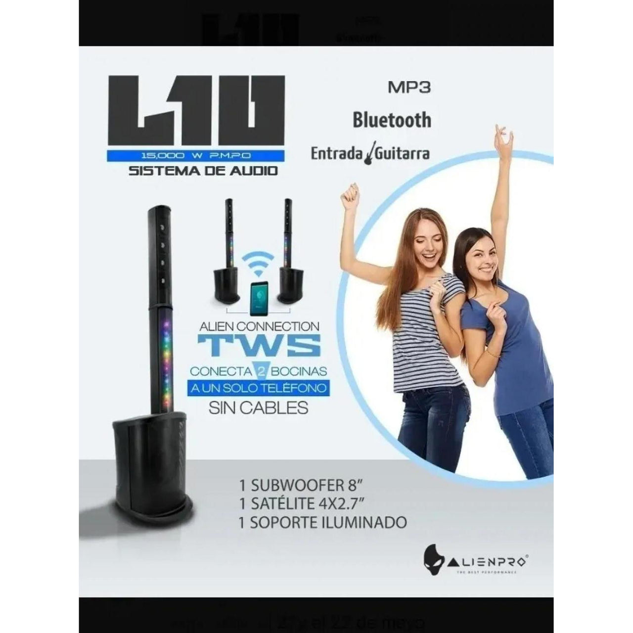 Sistema De Audio Alien Columna Con Bluethooth L-10